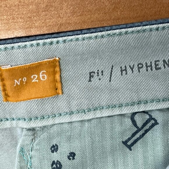 ANTHROPOLOGIE HYPHEN LACE MINT GREEN CHINOS by PILCRO 26 - Picture 10 of 16